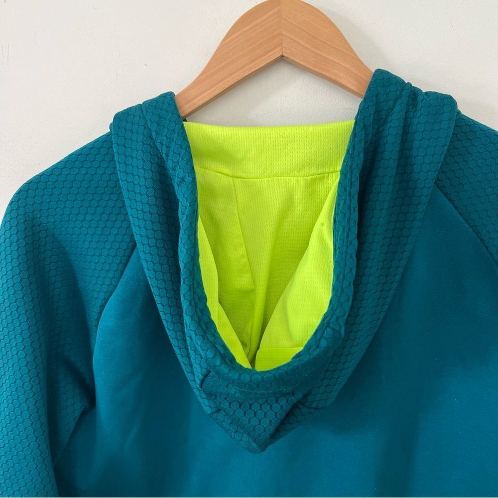 Russell Athletic Teal Textured Full Zip Performance Hoodie Men’s Small - Picture 4 of 14